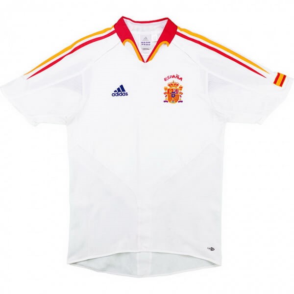 Tailandia Replicas Camiseta España 2ª Retro 2004 2006 Blanco